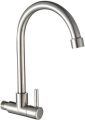 Stainless Steel Wall Mounted Kitchen Sink Tap Matt Silver Kitchen Tap. 