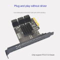 SATA PCI E Adapter 6 Ports SATA 3.0 to PCI Express X4 Expansion Card Black Expansion Card SATA3.0 PCIe PCI-E SATA Controller for HDD. 