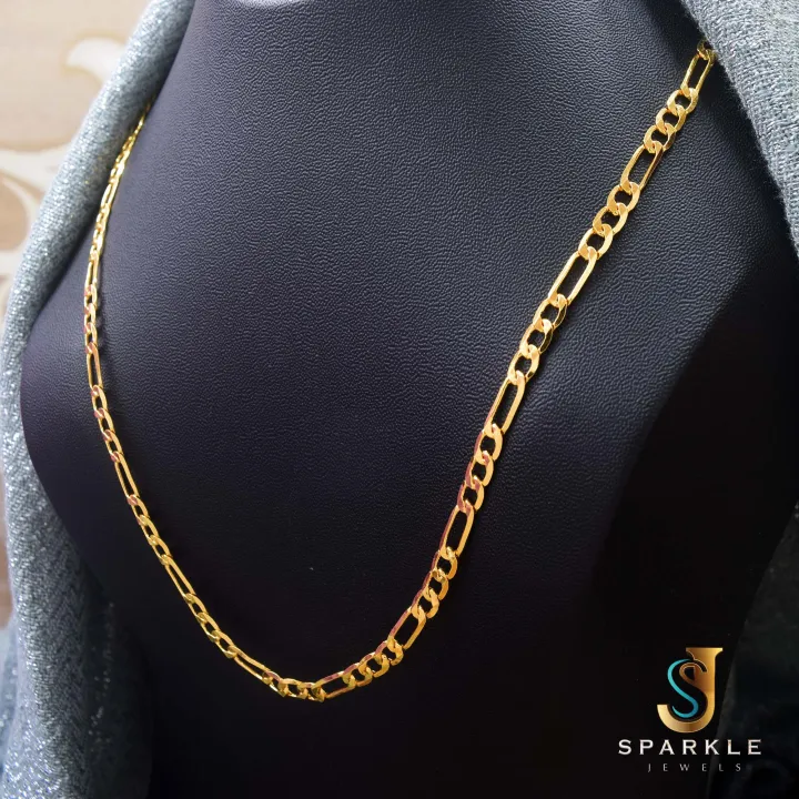 Gold%20Plated%20stylish%20Lara%20Chain%2022k%20Men%20&%20women%20gold%20Chain%20Necklace%20Figaro%20Link%20necklace%2024%20Inch%20-%20Image%202