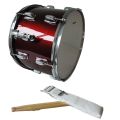 10'' 12'' 14'' Silver/ Maroon Maxtone Taiwan Professional Side Drum for Students, Beginner Drum Set with Drumsticks, Drum Strap, 10.5'' X 6.25'' Grey colour side drum for western band. 