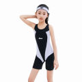 Children's Boxer Swimsuit Girl's Swimsuit One-Piece Professional Student Swimwear Medium and Big Children Professional Sports Children's Swimwear. 