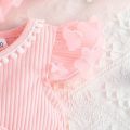 Set Dress Baby Girl Newborn 0-18 Months Birthday Baju Gaun Budak Perempuan Summer Cute Cotton Pink Butterfly Sleeve Tulle Fashion Kids Princess Dresses Kanak Kanak Perempuan. 