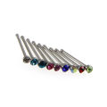 60x Crystal Rhinestone Stainless Steel Nose Ring Body Piercing Bone Stud Jewelry ANLAN. 