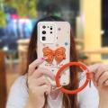 imitation leather Dirt-resistant Phone Case For Samsung Galaxy S20 Ultra/SM-G988 Skin feel silicone bowknot cute. 