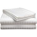 White Striped king size Bed Sheets hotel grade 1 bed sheet with 2 pillow cases. 