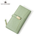 David Jones Paris Long Crocodile Wallet 2 Fold Phone Card Holder Organiser for Women and Gilrs. 