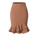 Women Pencil Skirts Fashion Vintage Mermaid Skirt High Waist Solid Package Hip Slim Tight Skirt Fishtail Skirt Office Lady. 
