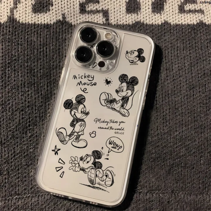 Luting2025%20Face%20R%20XSMaax%20X%20Mouse%20Phone%20Case%20for%20Cartoon%20Mickey%20Mouse%20Minnie%20Mouse%20on%20iPhone%2016%2015%2014%2013%2012%2011%20Mini%20Pro%20Mx%207%208%20Plus%20Clear%20Soft%20TPU%20Back%20-%20Image%203