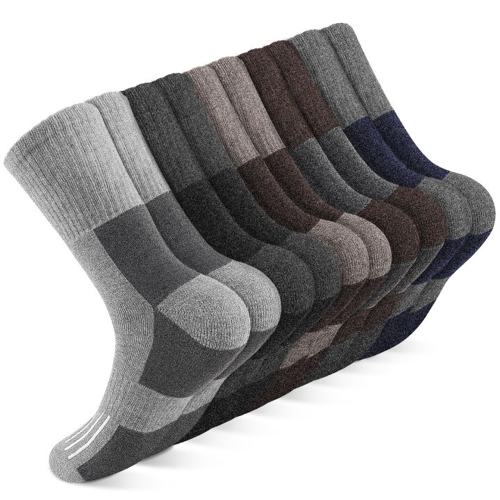 SIMIYA%205%20Pairs%20Merino%20Wool%20Socks%20for%20Men%20Warm%20Thermal%20Winter%20Socks%20Non-Slip%20Hiking%20Socks%20Breathable%20Crew%20Socks%20for%20Cold%20Weather%20-%20Image%202