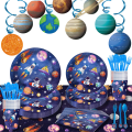 Solar System Outer Space Theme Kids Birthday Party Table Decorations Accessorie Space Shuttle Astronaut Galaxy Planet Balloons. 