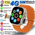 4G Call Smart(D800 Ultra) Watch With Remote notifier Weather 2.12 inch Display Heart rate blood oxygen ECG Smartwatch (Sim Smart Watch). 