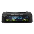 Car Solar Digital Clock for Outdoor Personal Car Part Decoration B. 