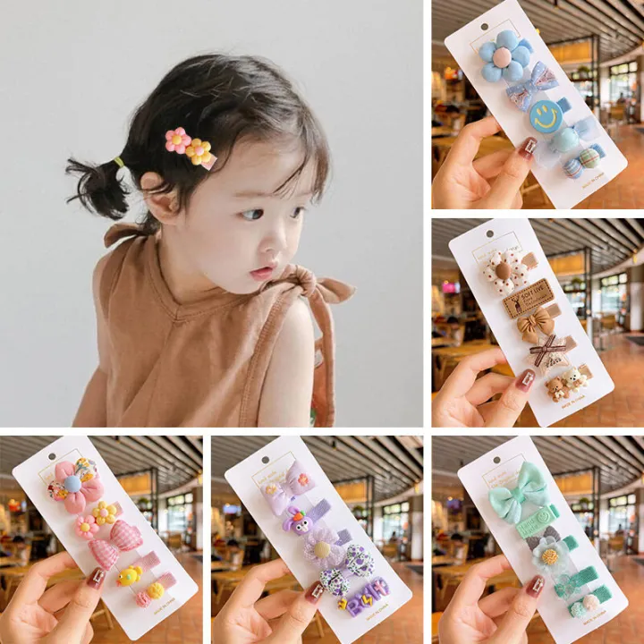5pcs/Set%20Cute%20Cartoon%20Girls%20Hair%20Clips%20Sweet%20Princess%20Bowknot%20Flower%20Baby%20Hairpin%20Headwear%20Accessories%20-%20Image%202
