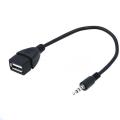 USB Female to 3.5 Male Audio Plug AUX Jack to USB 2.0 Stereo Female Car Type the in Audio OTG Plug Adapter Cable Converter I0R1. 