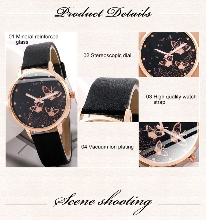%E3%80%90no%20box%E3%80%91%206pcs%20Set%20Women/Girls%20Watches%20Ladies%20Fashion%20Butterfly%20Watch%20New%20Simple%20Casual%20Womens%20Analog%20Wrist%20Watch%20Bracelet%20Gift%E3%80%90no%20box%E3%80%91%20-%20Image%203