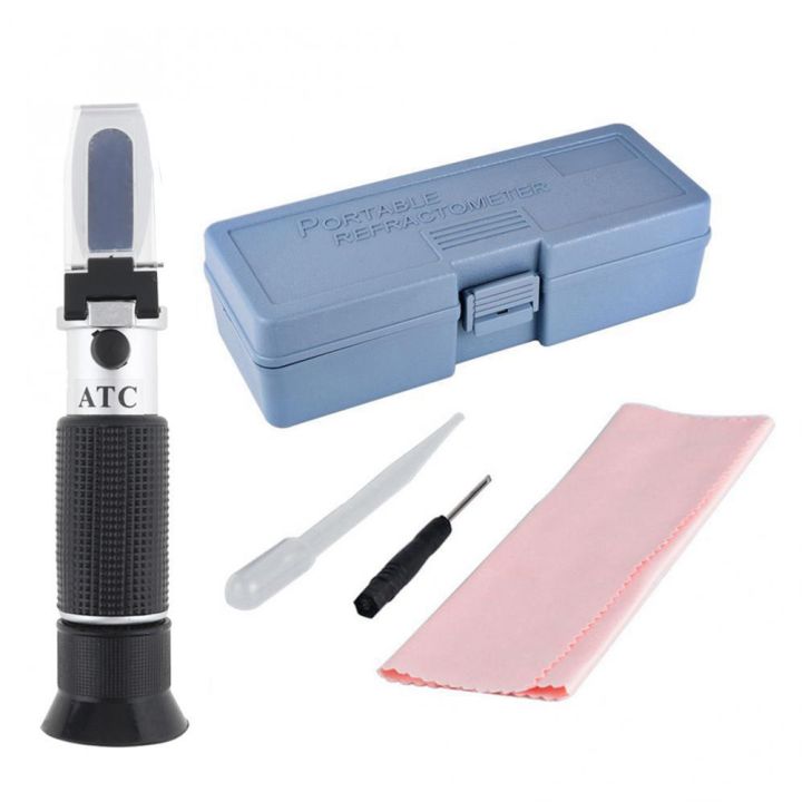 Handheld Refractometer Sugar Concentration Meter Densimeter 0-32% ...