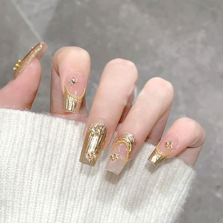 10%20pieces/pack%20C11-C26%20Metal%20Alloy%20Brand%20logo%20Nail%20Art%20Gold%20and%20Silver%20Pearl%20Professional%20decorative%20nail%20art%20DIY%20accessories%20-%20Image%203