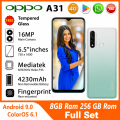 Oppo A31 *සම්පූර්ණ කට්ටලය සමග සීල් පැක් ඇසුරුම full set seal pack முழு செட் சீல் பேக் (8GB RAM + 256GB ROM | 12MP Triple Camera) Free Tempered Glass & Cover. 