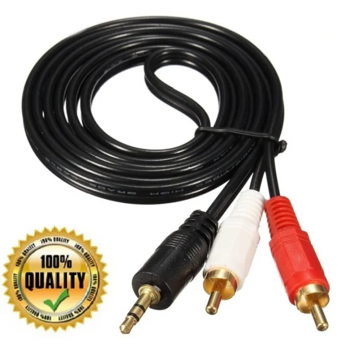 (1.5M/3M/5M/10M) 3.5 MM Male Jack to AV 2 RCA Male Stereo Music Audio Cable Cord AUX for Mp3 Pod Phone TV Sound Speakers