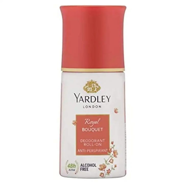 Yardley Rollon-Royal BOUQUET 50ml Deodrant + Free gift splash picnic wet tissue pack