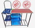 Gas Cooker Table Stand with Cutlery and Dishes Rack. 