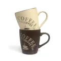 Classic Ceramic Milk Coffee Mug - Large/Medium Tea Mug for Hot and Cold Beverages, Dishwasher & Microwave Safe, Durable Handle, Perfect for Home, Office, or Gift. 