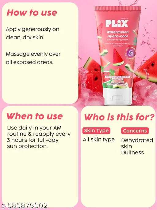 Plix%20Watermelon%20Hydra-Cool%20Sunscreen%20Body%20Lotion%20SPF%2050%20%7C%20PA++++%20%20150ml%20-%20Image%206
