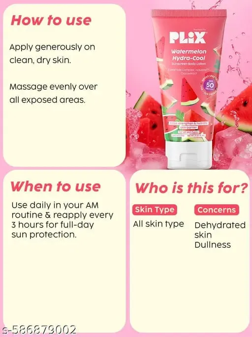 Plix%20Watermelon%20Hydra-Cool%20Sunscreen%20Body%20Lotion%20SPF%2050%20%7C%20PA++++%20%20150ml%20-%20Image%206