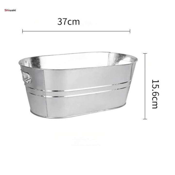 Galvanized%20Oval%20Beverage%20Tub%20Ice%20Holder%20for%20Parties%20Tin%20Ice%20Bucket%20Beer%20Bucket%20for%20Cocktails%20Drinks%20-%20Image%208