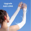【WEJA】Unisex Korea Stretch Sport Sunscreen Gloves cuff Covers UV Protection Arm Hand Cooling Long Sleeves Cooler Sun Block Protect Skin Golf, Hiking, Cycling, Camping Outdoor Activities. 