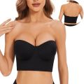 Low Back Anti Slip Strapless Bra Underwear Women's Half Cup Seamless Bras New Backless Push Up Bra Plus Size Seamless Bras. 