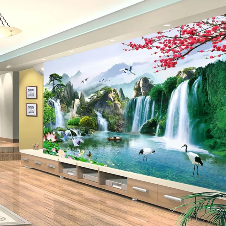 Custom%20Mural%20Wallpaper%20Chinese%20Style%203D%20Waterfalls%20Nature%20Landscape%20Wall%20Painting%20Living%20Room%20TV%20Sofa%20Study%20Classic%20Home%20Decor%20-%20Image%205