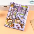 Cute Capibara Labubu Stationery Set 3D with Notebook Study Stationery Kit Ruler Students Back to School Gift. 