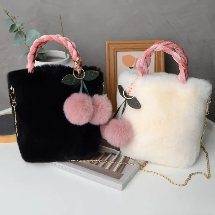 Fashionable%20Shoulder%20Bags%20Trendy%20Handbags%20Cute%20Girl%20Handbag%20Rabbit%20Plush%20Bag%20Women's%202023%20Korean%20Version%20New%20Autumn%20And%20Winter%20-%20Image%209