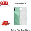 Carbon Fibre back stickerFor Realme C11 2021. 