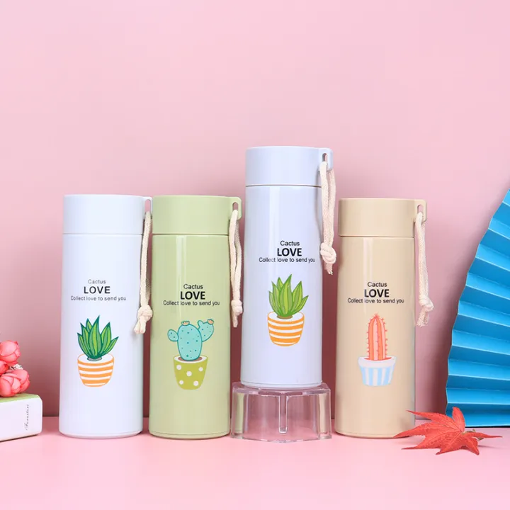 Cactus%20Motif%20Drinking%20Bottle,%20450ml%20Glass%20Material%20-%20Unique%20cactus%20bottle%20-%20Image%203