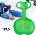 Snow Sled Grass Sand Sliding Sled Skiing Board with Handle Heavy Duty Sleigh Winter Toy Snow Luge. 