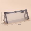Transparent Stationery Pencil Bag Student Examination Dedicated Nylon Mesh Pen Case Unisex Large Capacity Makeup Pouch School Office Supplies. 