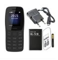 Nokia 105 Dual Sim 4th Edition With Warranty Feature Push button Phone 1.77" Display Battery Long Standby Flashlight Radio. 