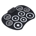 Roll Up Electronic Drum Set 9 Pads Electric Tabletop Drum Kit Pad Portable. 