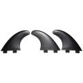 Kqueebee 3Pcs Plastic Nylon+Fiberglass Black for Surf Fins G5 Size Surf Board Fins Surfboard Accessories. 