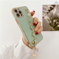 DuBaiNi Case For Xiaomi Redmi 10C Luxury Plating Fashion Lucky Clover Metal Bracelet Mobile Phone Chain Casing Soft Shockproof Cover for Girls For Rings With Lanyard. 