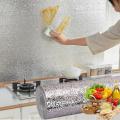 Anti-fouling High-temperature Aluminum Foil Wallpaper Cabinet Film 40cm/60cm*1m Kitchen Oil-proof Self Adhesive Stickers Stove. 