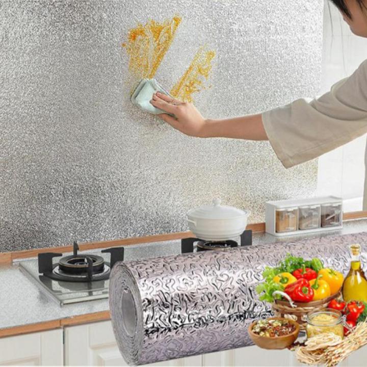 Anti-fouling%20High-temperature%20Aluminum%20Foil%20Wallpaper%20Cabinet%20Film%2040cm/60cm*1m%20Kitchen%20Oil-proof%20Self%20Adhesive%20Stickers%20Stove%20-%20Image%202