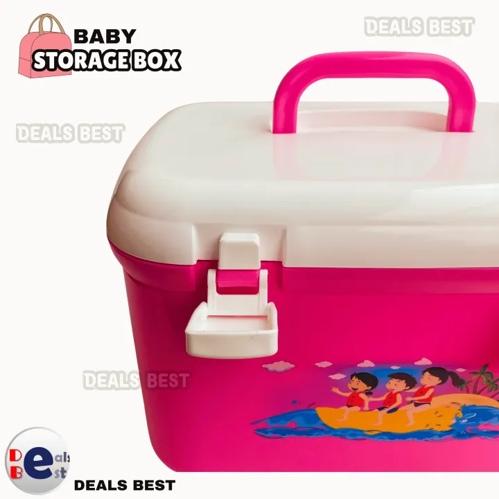 Damro%20High%20Quality%20Multi%20Purpose%20Portable%20Medical%20Box%20with%20Handle%20Storage%20Box%20Organizer%20Divider%20First%20Aid%20Box%20Gift%20for%20Baby%20Space%20Saver%20-%20Image%203