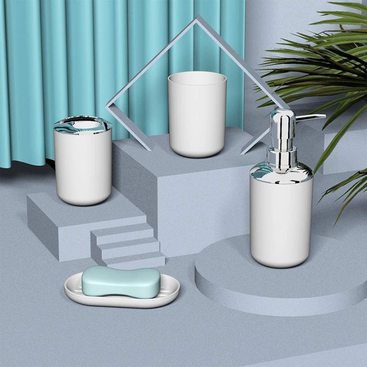 4%20Pcs%20Plastic%20Bathroom%20Accessory%20Set,Bath%20Toilet%20Brush%20Accessories%20Set%20with%20Toothbrush%20Holder,Toothbrush%20Cup(White)%20-%20Image%207