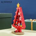 ECHIDNA Christmas Decoration Stunning Visual Effect Xmas Holiday Party Wooden Desktop Xmas Tree. 