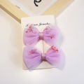 2Pcs/Set Korean Sweet Bows Hair Clip For Kids Girls Lace Hairpins Barrettes Headwear Hair Accessories. 