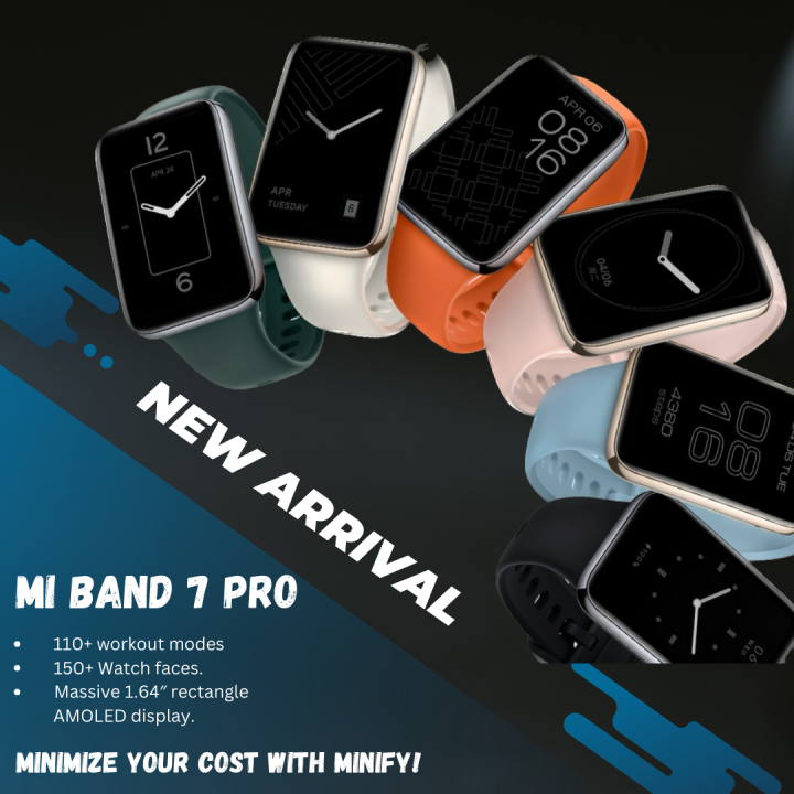 Xiaomi MI Band 7 Pro Massive 1.64″ rectangle AMOLED display 150+ watch faces Extended battery life