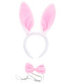Yfashion Kids Easter Bunny Costume Set Cute Rabbit Ears Headband Bunny Tail Tutu Skirt Bow Tie Set Party Supplies For Girls Boys. 